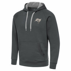 Antigua Brushed Carbon Victory Pullover Hoodie - Tampa Bay Buccaneers
