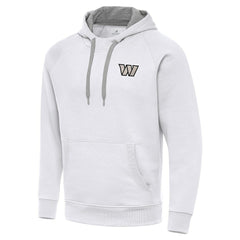 Antigua Brushed Carbon Victory Pullover Hoodie - Washington Commanders