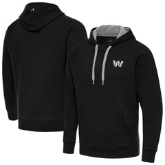 Antigua Brushed Carbon Victory Pullover Hoodie - Washington Commanders