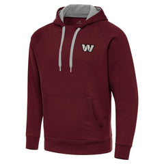Antigua Brushed Carbon Victory Pullover Hoodie - Washington Commanders