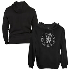 Chelsea 1863FC Monochrome Badge Fleece Pullover Hoodie -  Black