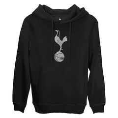Tottenham Hotspur 1863FC Monochrome Badge Fleece Pullover Hoodie -  Black