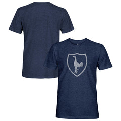 Tottenham Hotspur 1863FC Retro Monochrome Badge Vintage Tri-Blend T-Shirt -  Navy