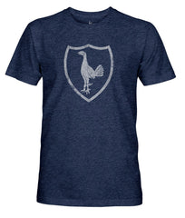 Tottenham Hotspur 1863FC Retro Monochrome Badge Vintage Tri-Blend T-Shirt -  Navy