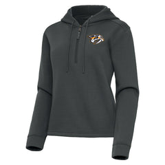 NHL Pewter Nashville Predators Antigua Women's Contemporary Quarter-Zip Hoodie