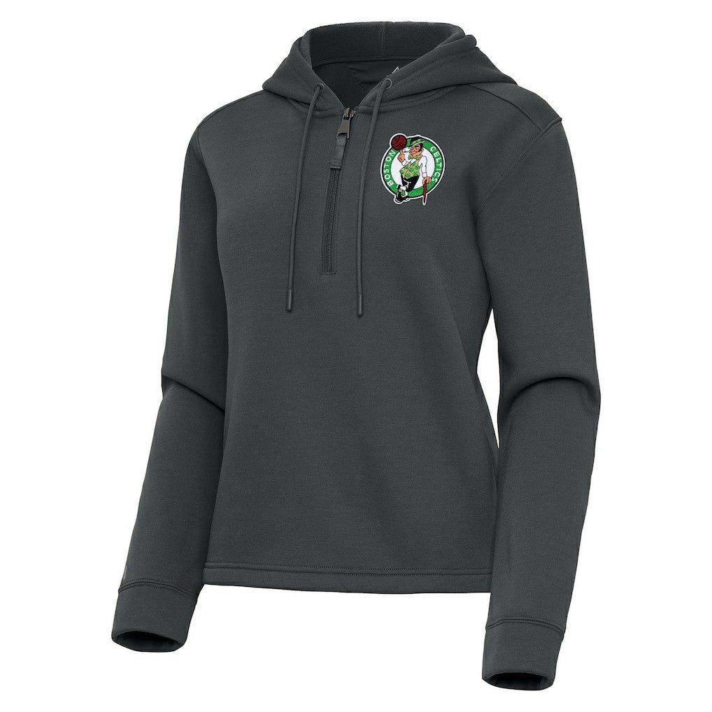 NBA Boston Celtics Antigua Women's Contemporary Quarter-Zip Hoodie
