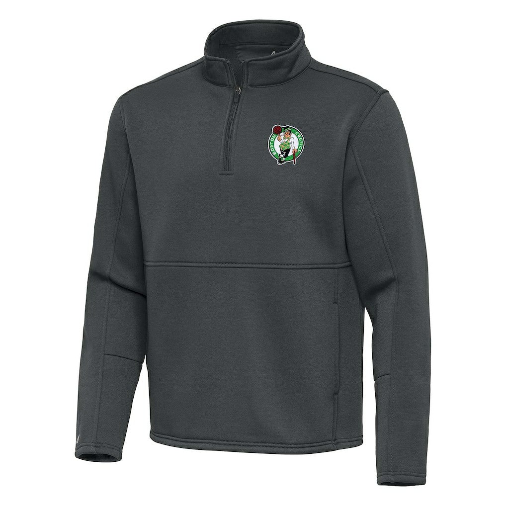 NBA Boston Celtics Antigua Twist Quarter-Zip Pullover Top - Pewter online