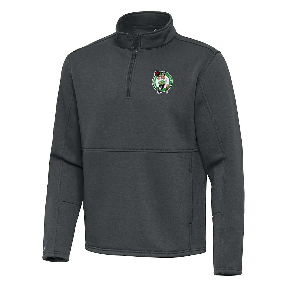 NBA Boston Celtics Antigua Twist Quarter-Zip Pullover Top - Pewter online