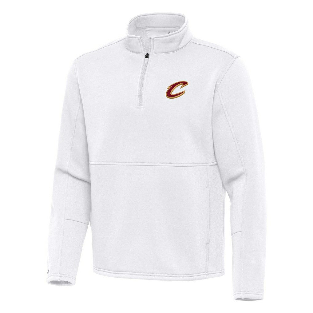 NBA Cleveland Cavaliers Antigua Twist Quarter-Zip Pullover Top - White discount
