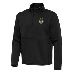 NBA Milwaukee Bucks Antigua Twist Quarter-Zip Pullover Top - Black sale