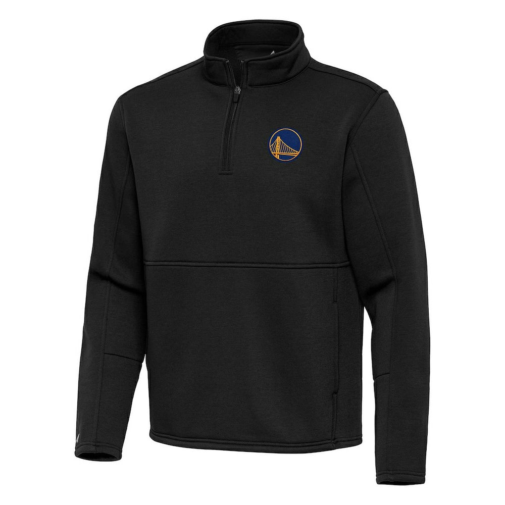 NBA Golden State Warriors Antigua Twist Quarter-Zip Pullover Top - Black for sale