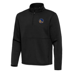 NBA Golden State Warriors Antigua Twist Quarter-Zip Pullover Top - Black for sale
