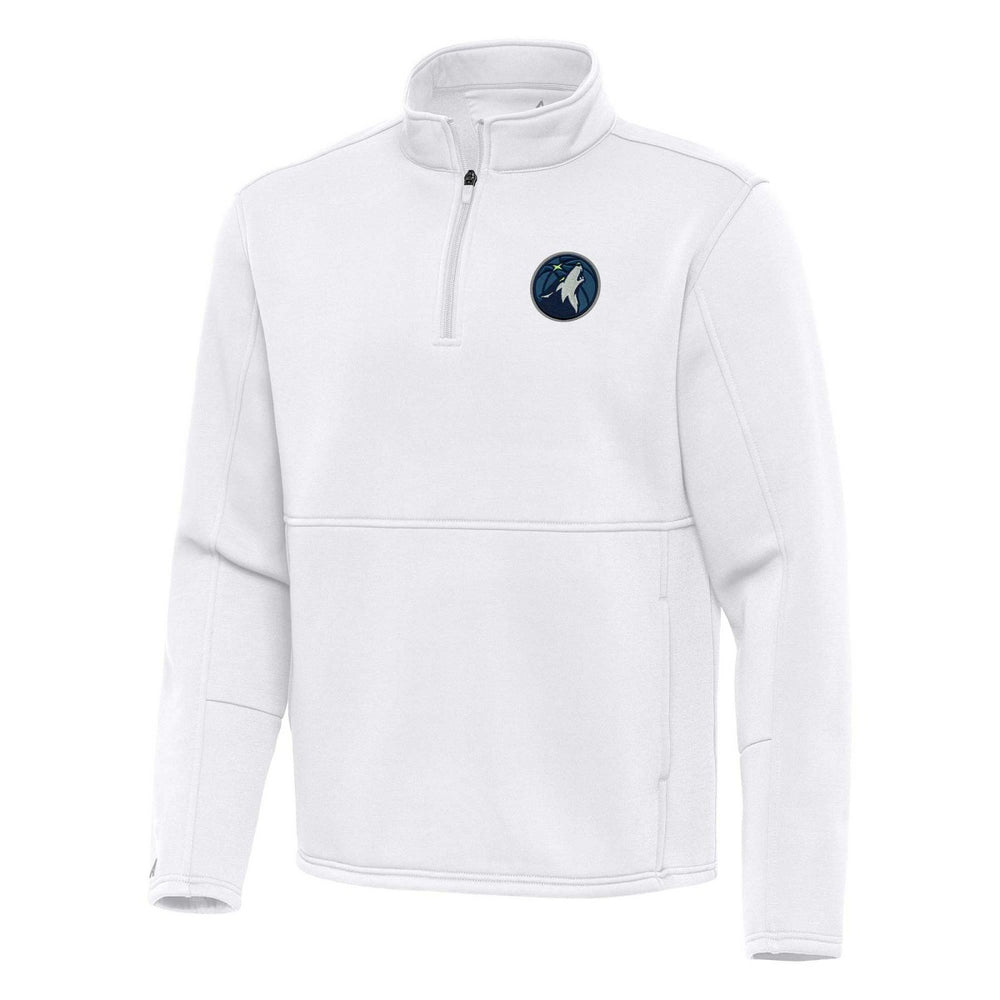 NBA Minnesota Timberwolves Antigua Twist Quarter-Zip Pullover Top - White shop