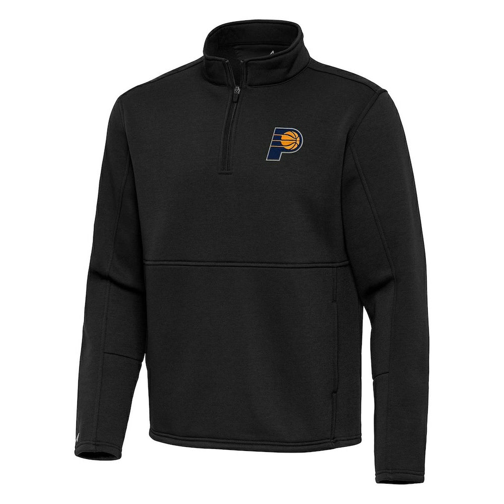 NBA Indiana Pacers Antigua Twist Quarter-Zip Pullover Top - Black on sale