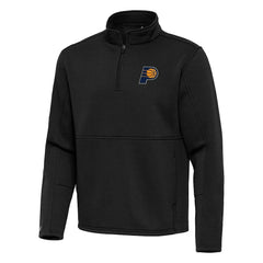 NBA Indiana Pacers Antigua Twist Quarter-Zip Pullover Top - Black on sale