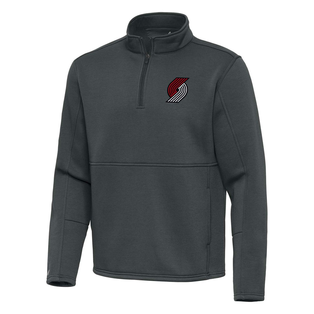 NBA Portland Trail Blazers Antigua Twist Quarter-Zip Pullover Top - Pewter discount