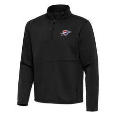 NBA Oklahoma City Thunder Antigua Twist Quarter-Zip Pullover Top - Black shop