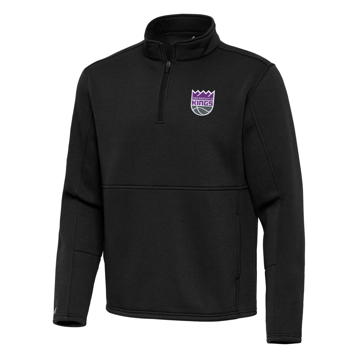 NBA Sacramento Kings Antigua Twist Quarter-Zip Pullover Top - Black shop