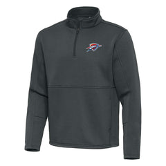 NBA Oklahoma City Thunder Antigua Twist Quarter-Zip Pullover Top - Pewter shop
