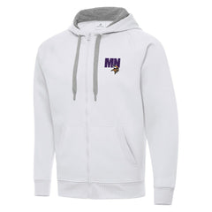 Men's  Antigua Victory Full-Zip Hoodie - Minnesota Vikings