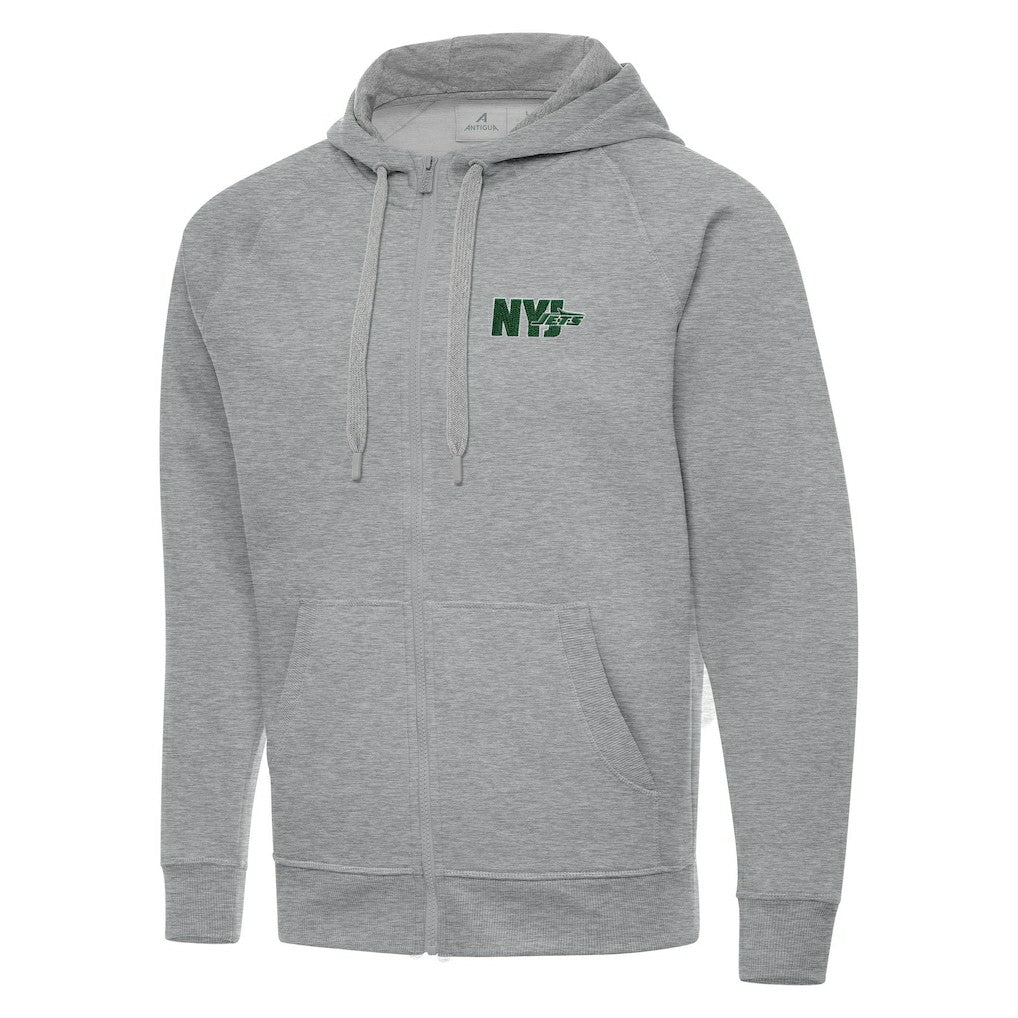 Men's  Antigua Victory Full-Zip Hoodie - New York Jets