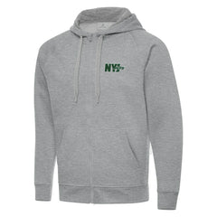 Men's  Antigua Victory Full-Zip Hoodie - New York Jets