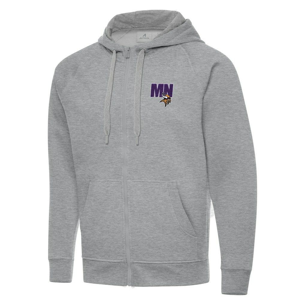 Men's  Antigua Victory Full-Zip Hoodie - Minnesota Vikings