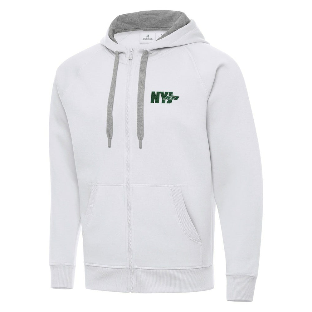 Men's  Antigua Victory Full-Zip Hoodie - New York Jets