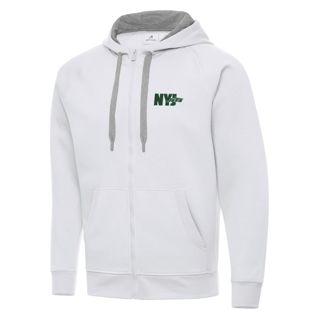 Men's  Antigua Victory Full-Zip Hoodie - New York Jets