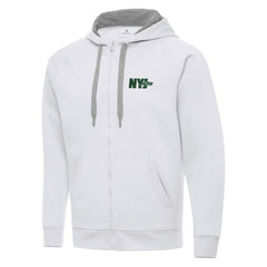 Men's  Antigua Victory Full-Zip Hoodie - New York Jets