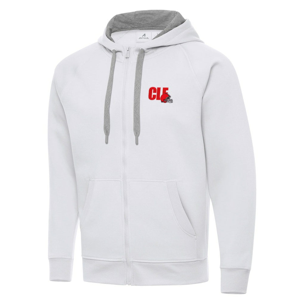 Men's  Antigua Victory Full-Zip Hoodie - Cleveland Browns