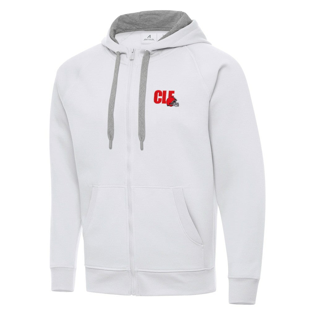 Men's  Antigua Victory Full-Zip Hoodie - Cleveland Browns