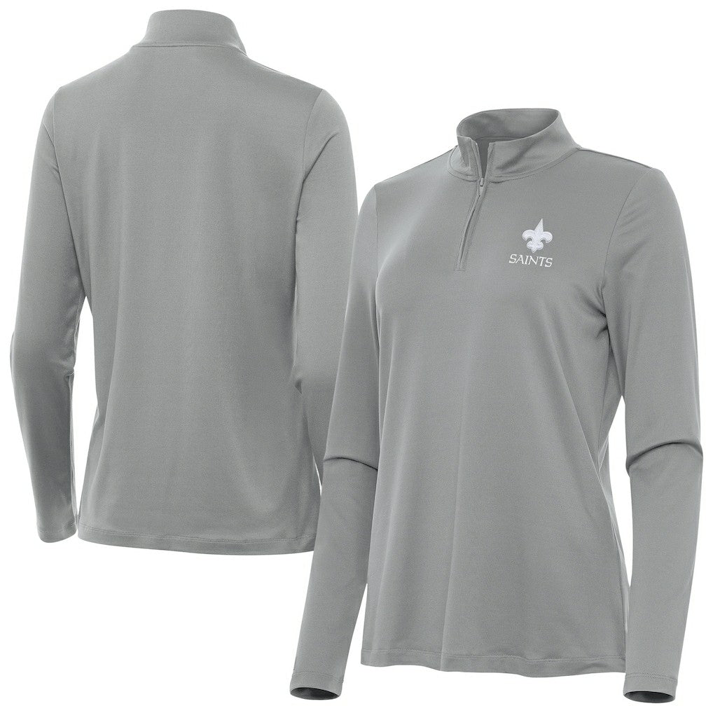 Antigua Women's Reprocess Quarter-Zip Top - New Orleans Saints