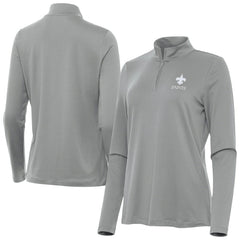 Antigua Women's Reprocess Quarter-Zip Top - New Orleans Saints