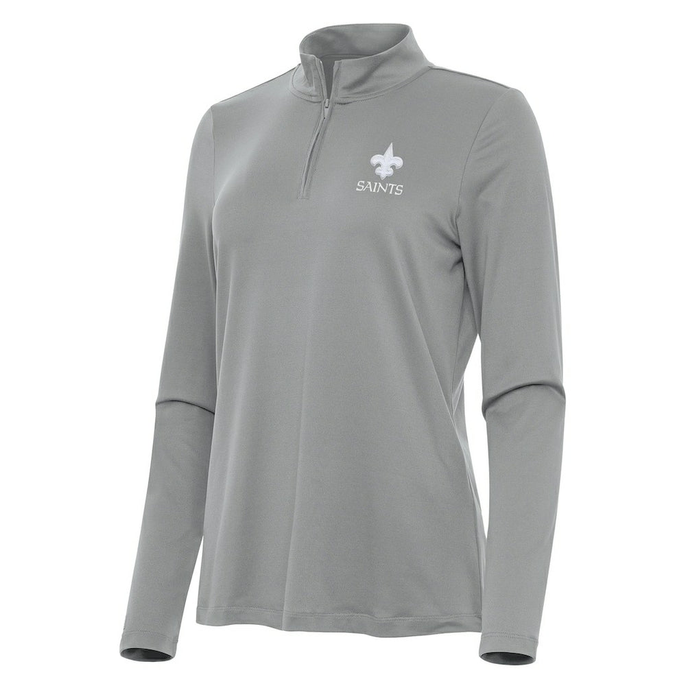 Antigua Women's Reprocess Quarter-Zip Top - New Orleans Saints