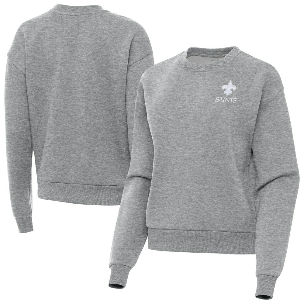 Antigua Women's Victory Crew Pullover Sweatshirt - New Orleans Saints