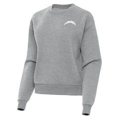 Antigua Women's Victory Crew Pullover Sweatshirt - Los Angeles Chargers