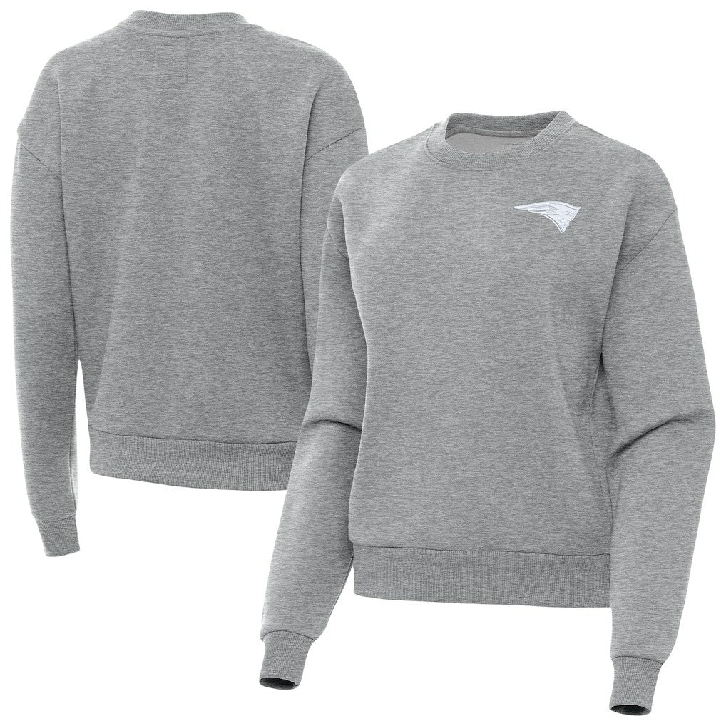 Antigua Women's Victory Crew Pullover Sweatshirt - New England Patriots