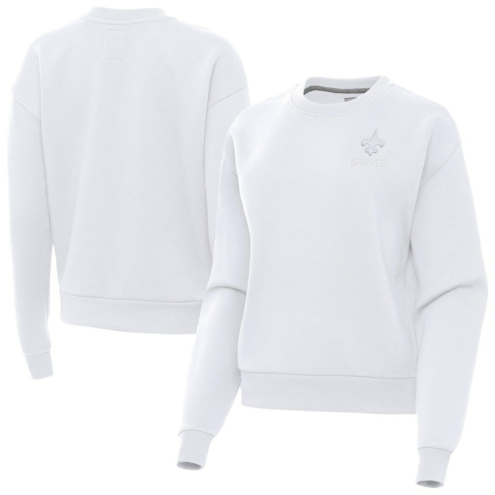 Antigua Women's Victory Crew Pullover Sweatshirt - New Orleans Saints