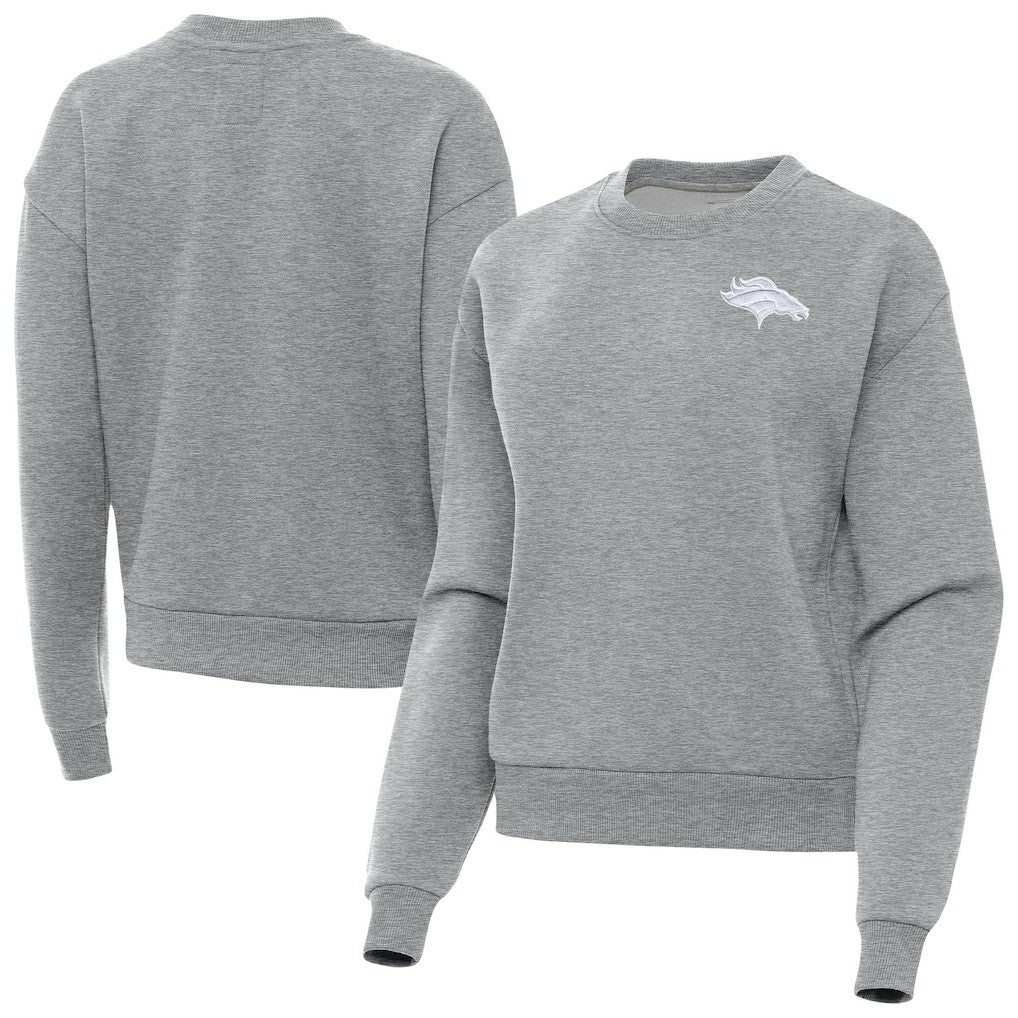 Antigua Women's Victory Crew Pullover Sweatshirt - Denver Broncos