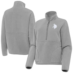 Antigua Women's Figure Half-Zip Sweatshirt - Minnesota Vikings