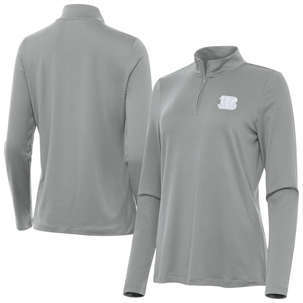Antigua Women's Reprocess Quarter-Zip Top - Cincinnati Bengals