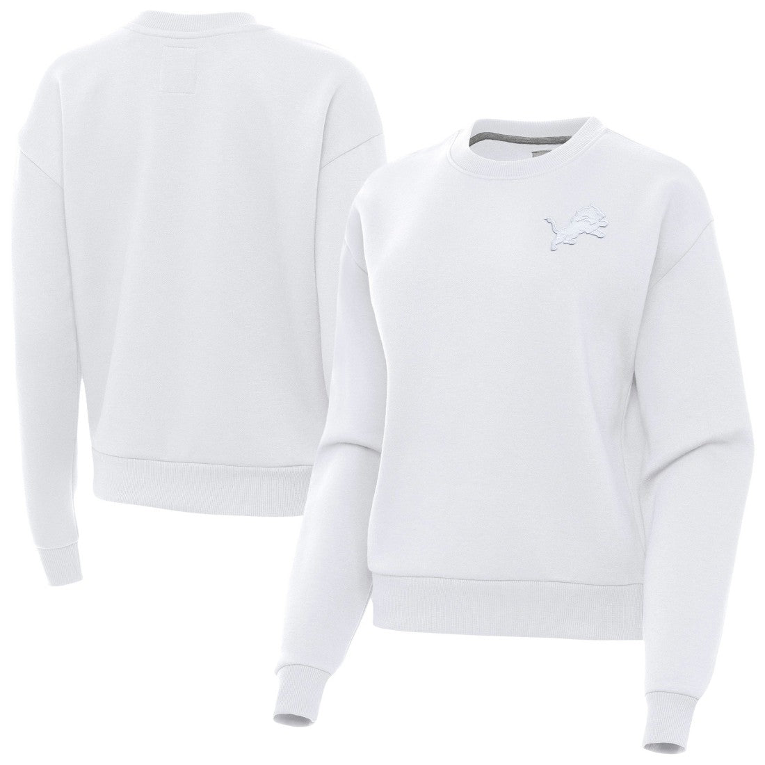 Antigua Women's Victory Crew Pullover Sweatshirt - Detroit Lions