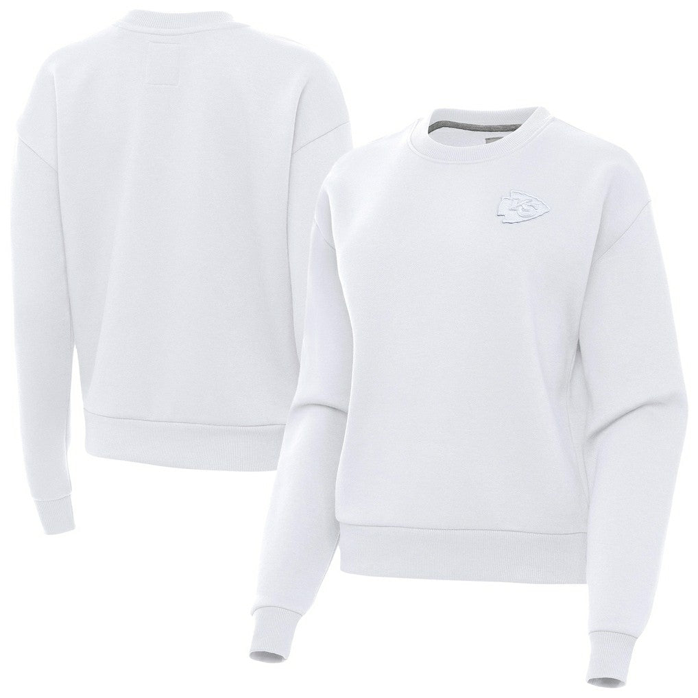 Antigua Women's Victory Crew Pullover Sweatshirt - Kansas City Chiefs