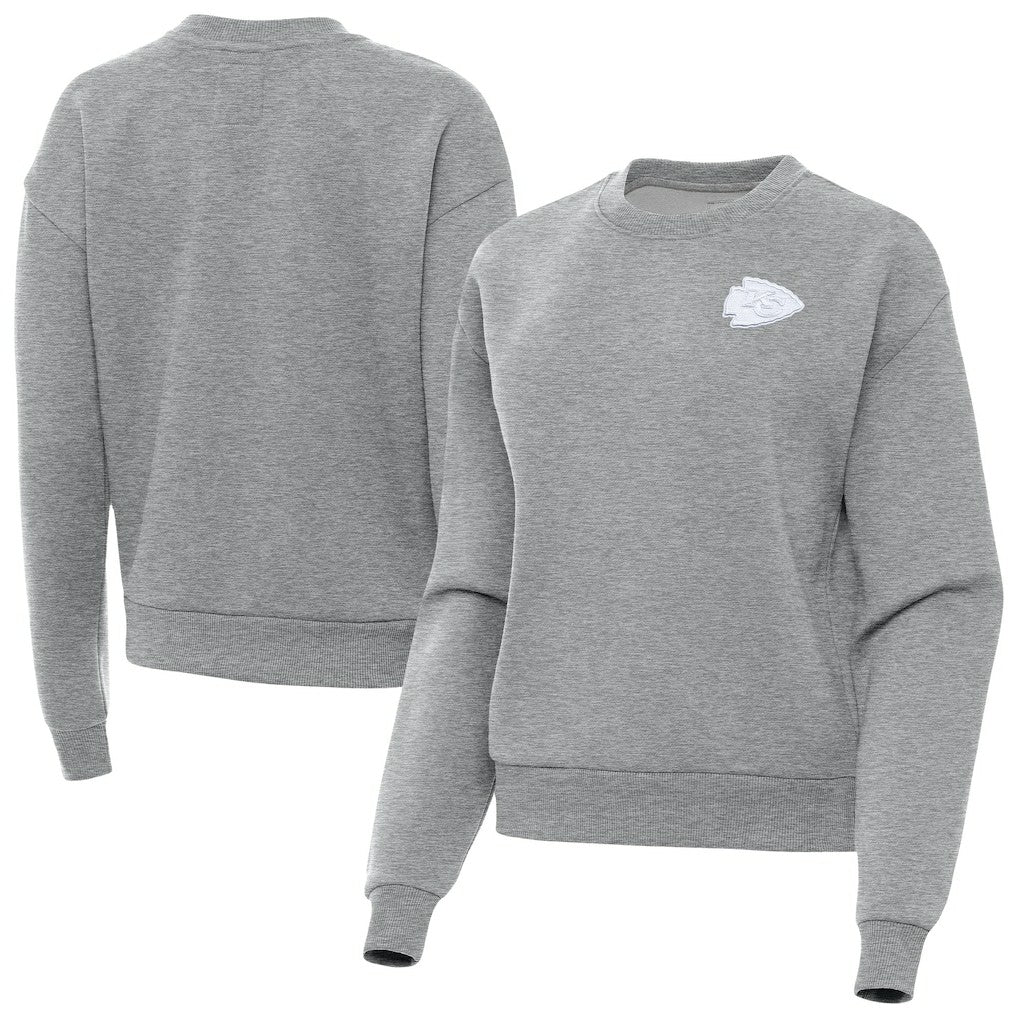 Antigua Women's Victory Crew Pullover Sweatshirt - Kansas City Chiefs