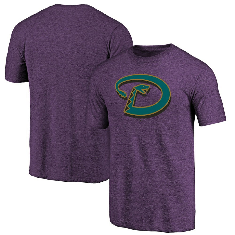 MLB Arizona Diamondbacks Purple Cooperstown Official Logo Tri-Blend T-Shirt