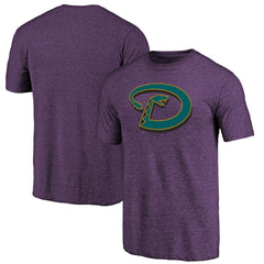 MLB Arizona Diamondbacks Purple Cooperstown Official Logo Tri-Blend T-Shirt