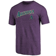 MLB Arizona Diamondbacks Purple Cooperstown Series Sweep Tri-Blend T-Shirt