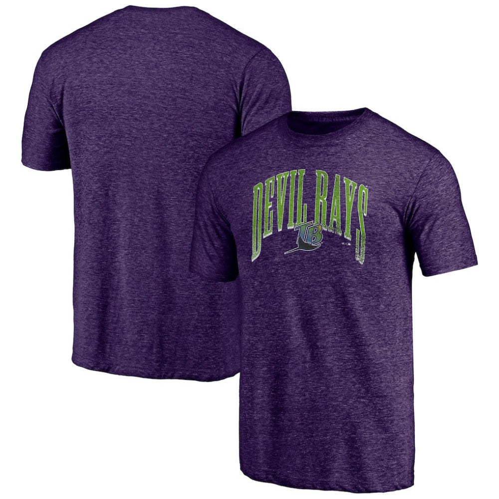 MLB Tampa Bay Rays Purple Cooperstown Collection Line Corps Tri-Blend T-Shirt