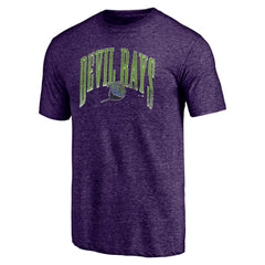 MLB Tampa Bay Rays Purple Cooperstown Collection Line Corps Tri-Blend T-Shirt
